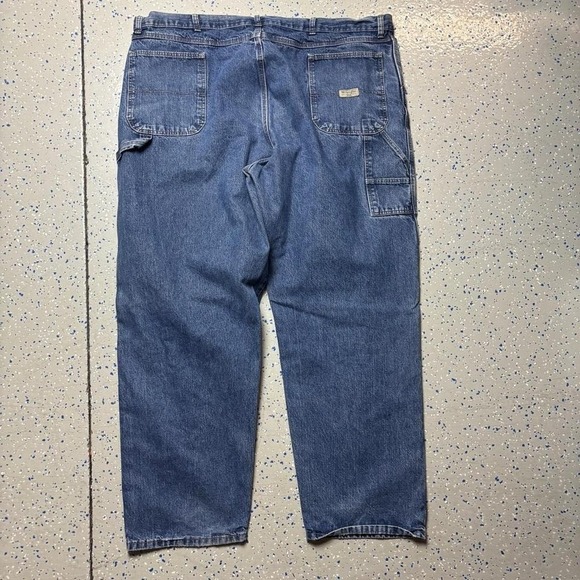 Wrangler Carpenter Jeans Mens 46x32 (46x31) Relaxed Fit Workwear Utility Denim - Picture 3 of 7